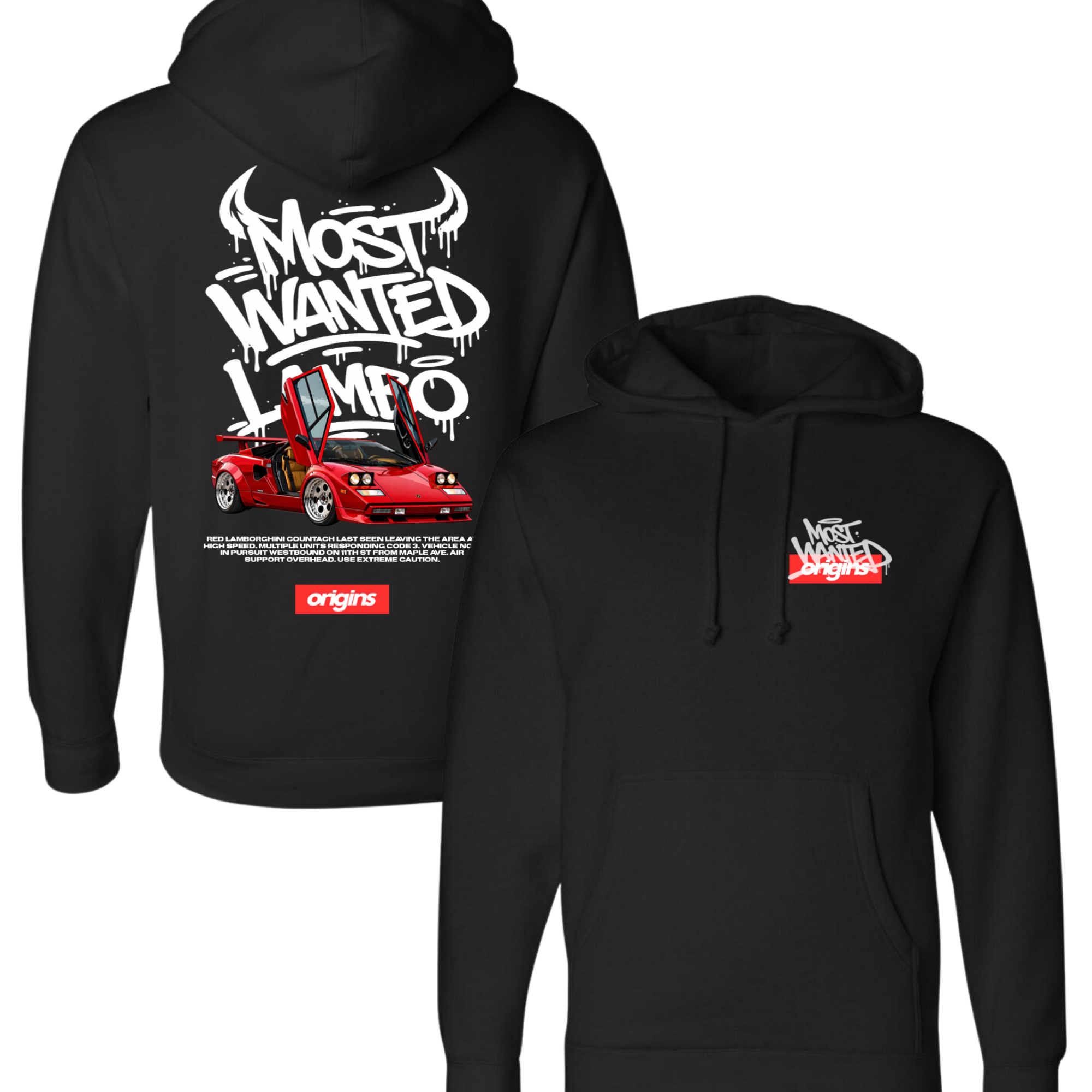 Origins Most Wanted Lambo Hoodie