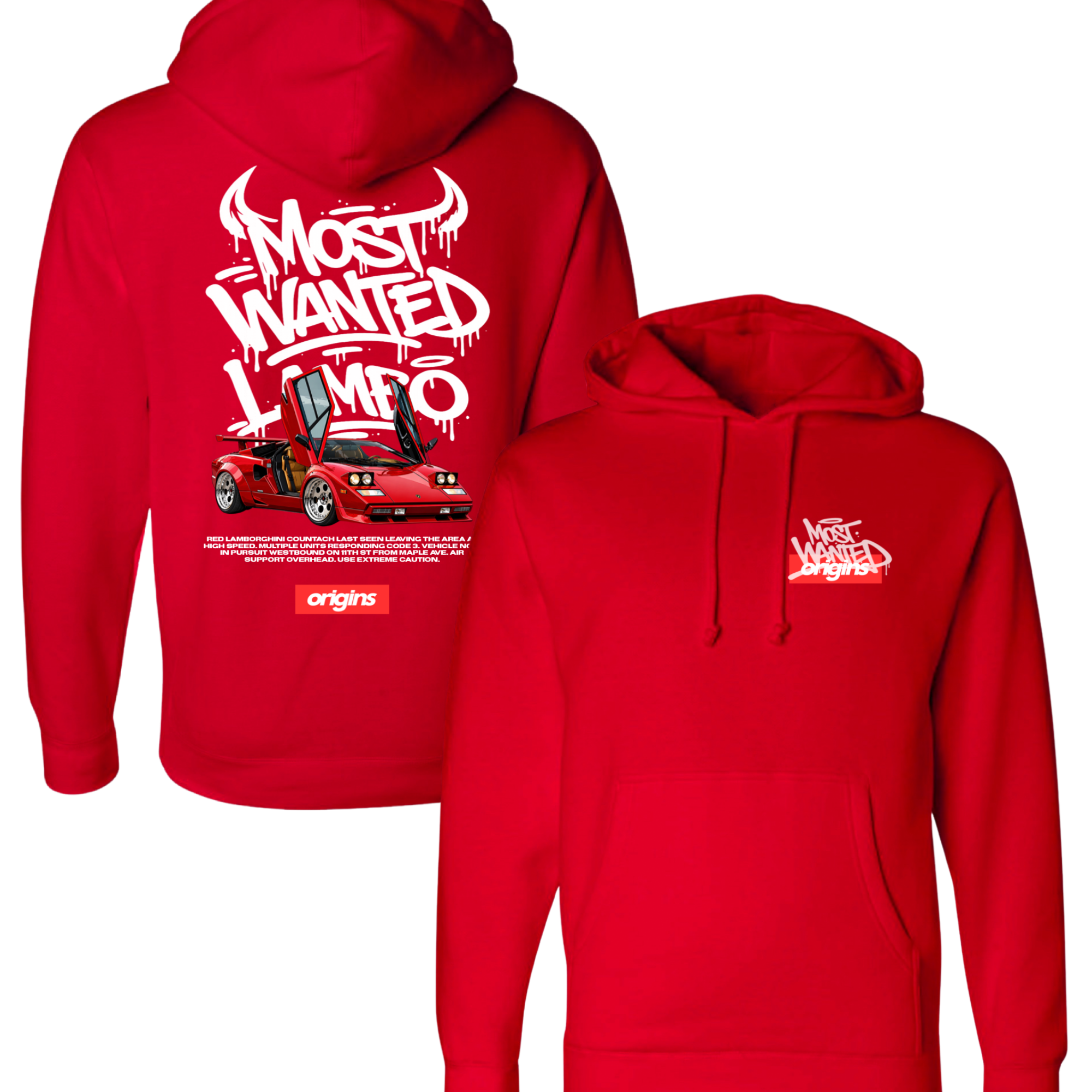 Origins Most Wanted Lambo Hoodie