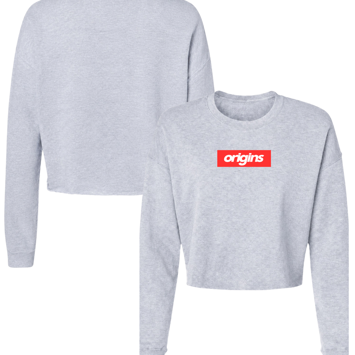 Origins Red Box Cropped Crewneck
