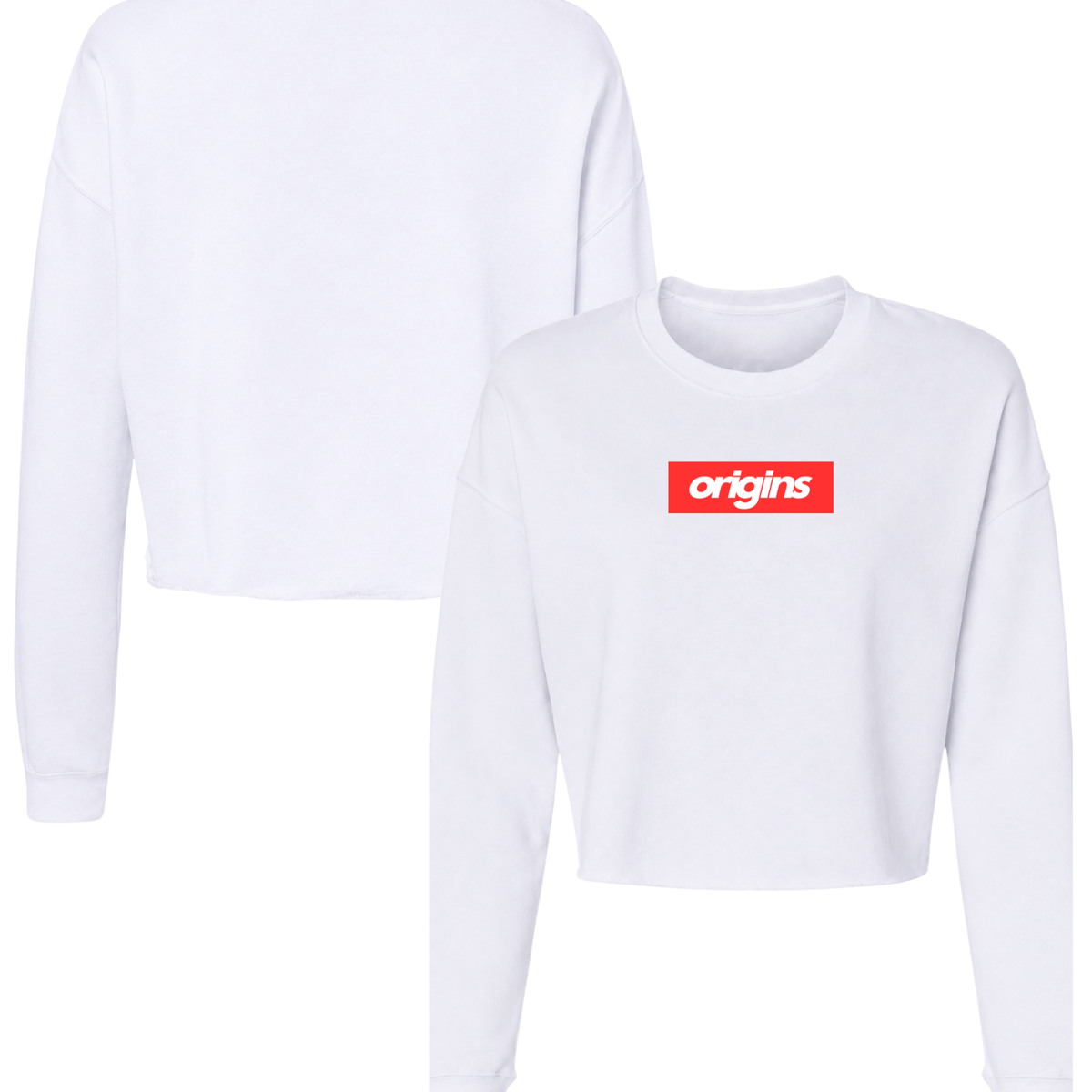 Origins Red Box Cropped Crewneck