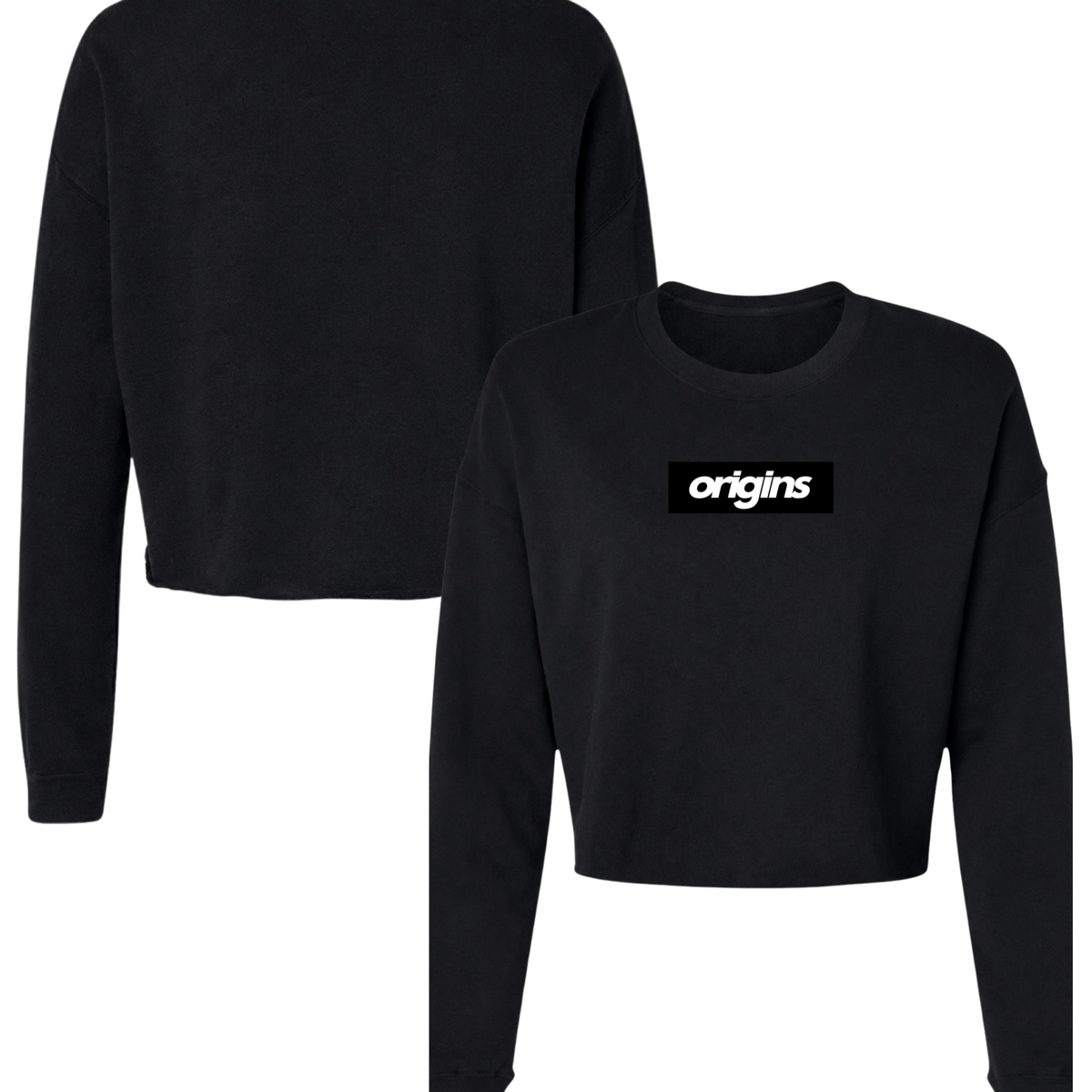 Origins Black Box Cropped Crewneck