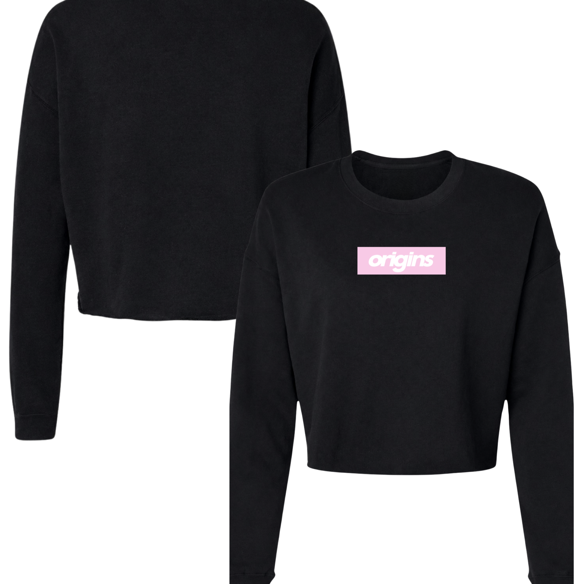 Origins Pink Box Cropped Crewneck