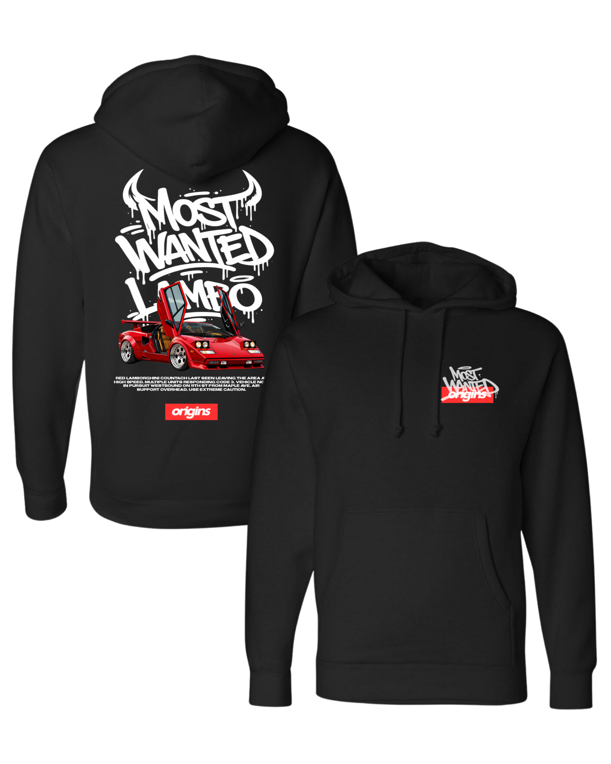 Origins Most Wanted Lambo Hoodie