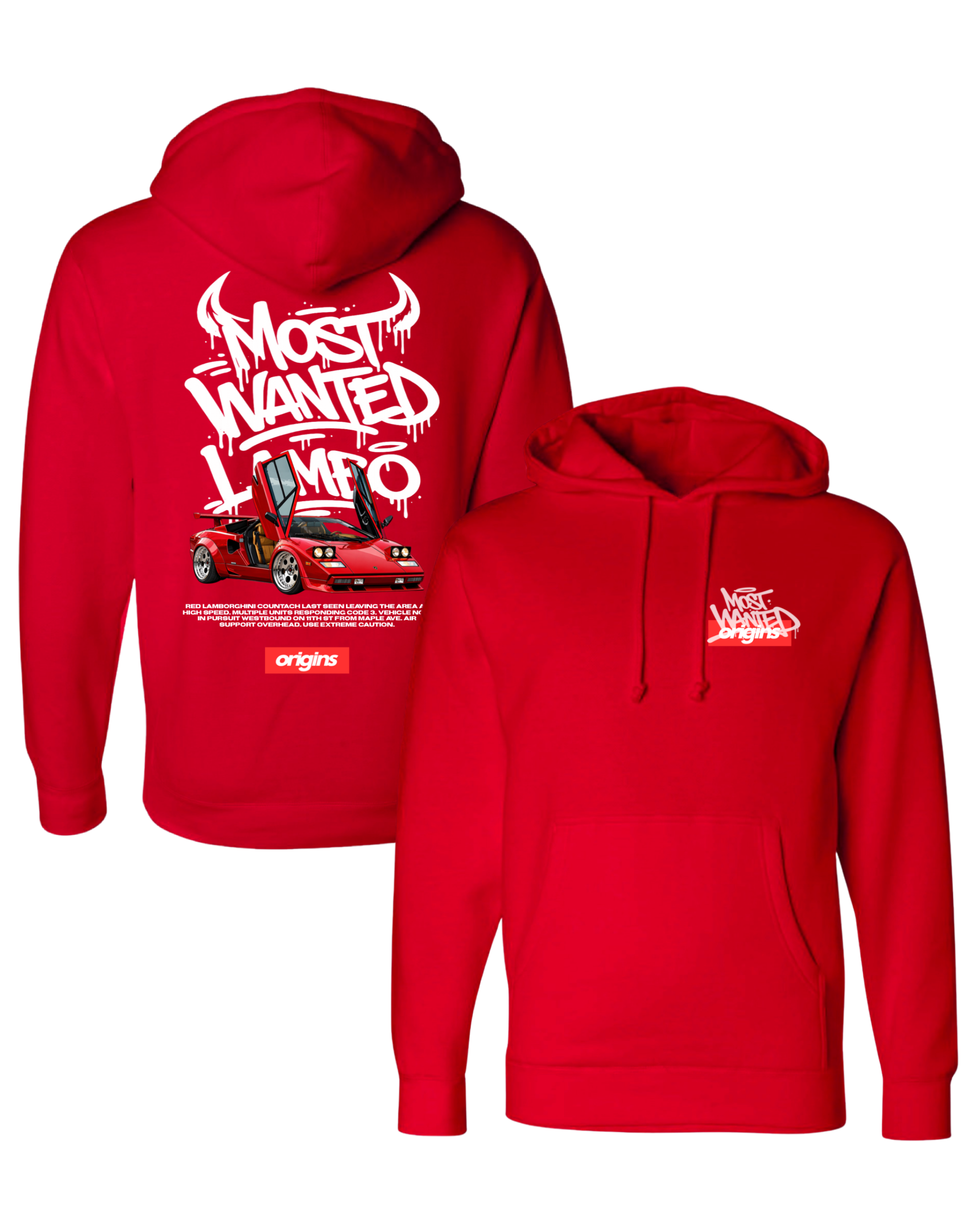 Origins Most Wanted Lambo Hoodie