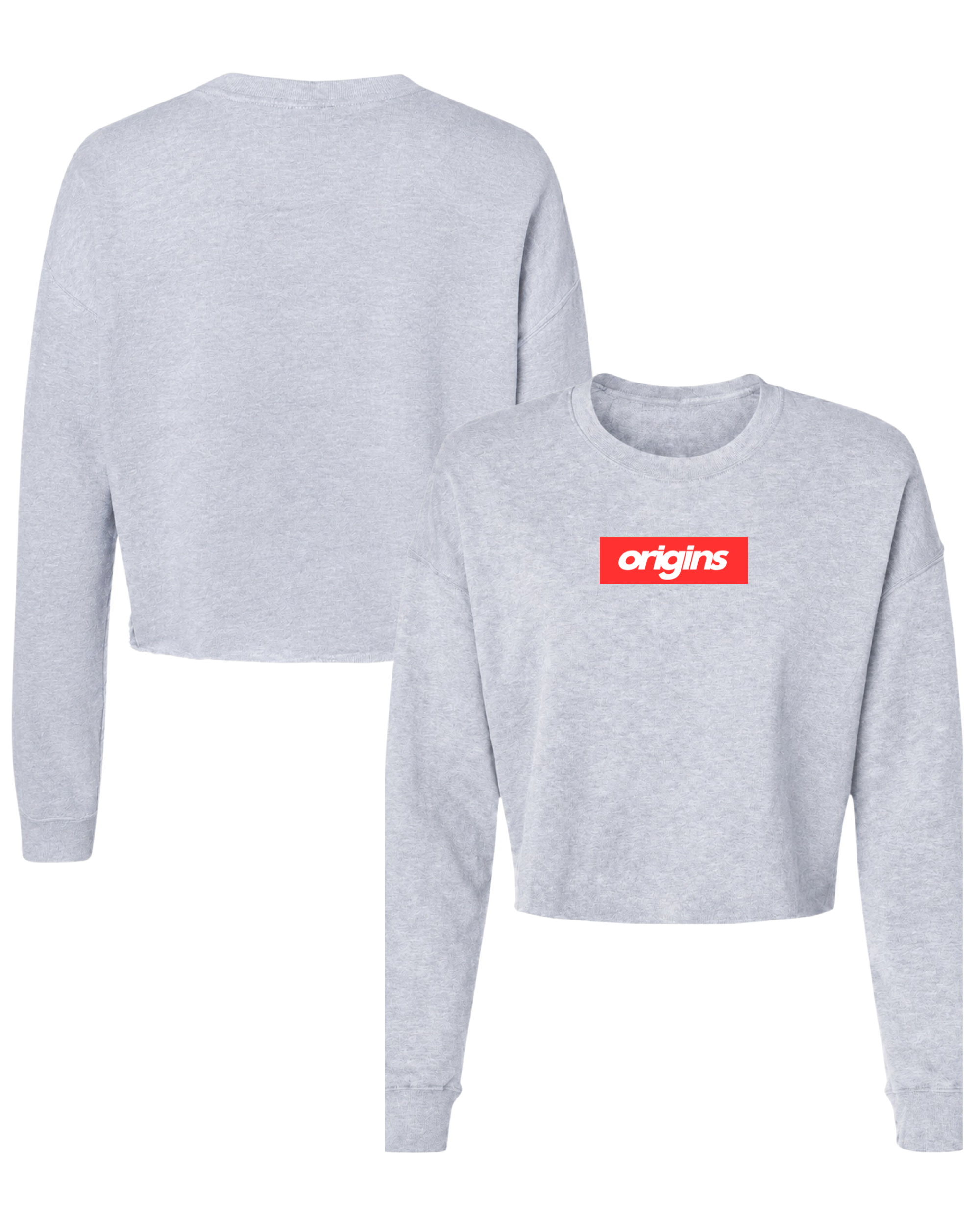 Origins Red Box Cropped Crewneck