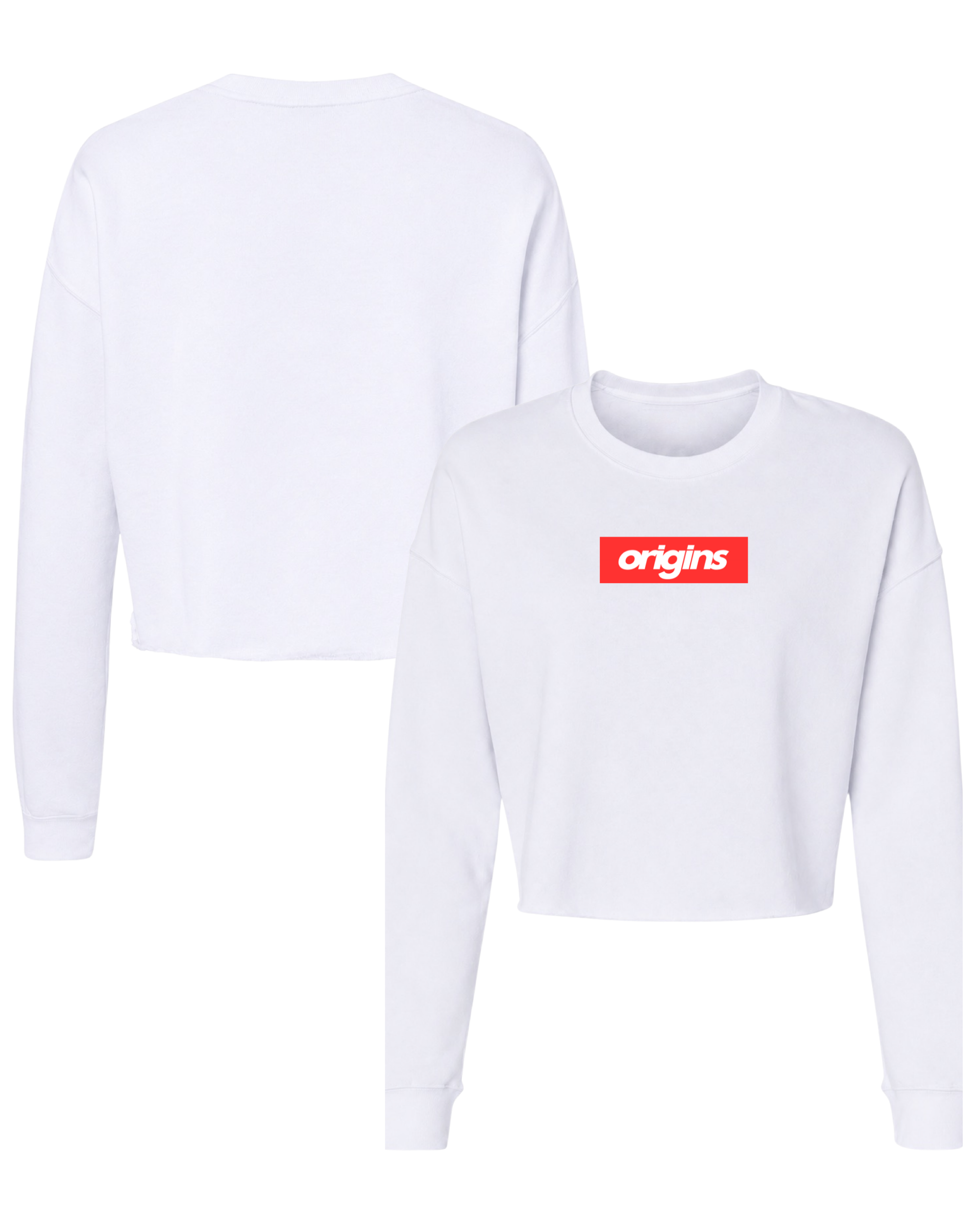 Origins Red Box Cropped Crewneck