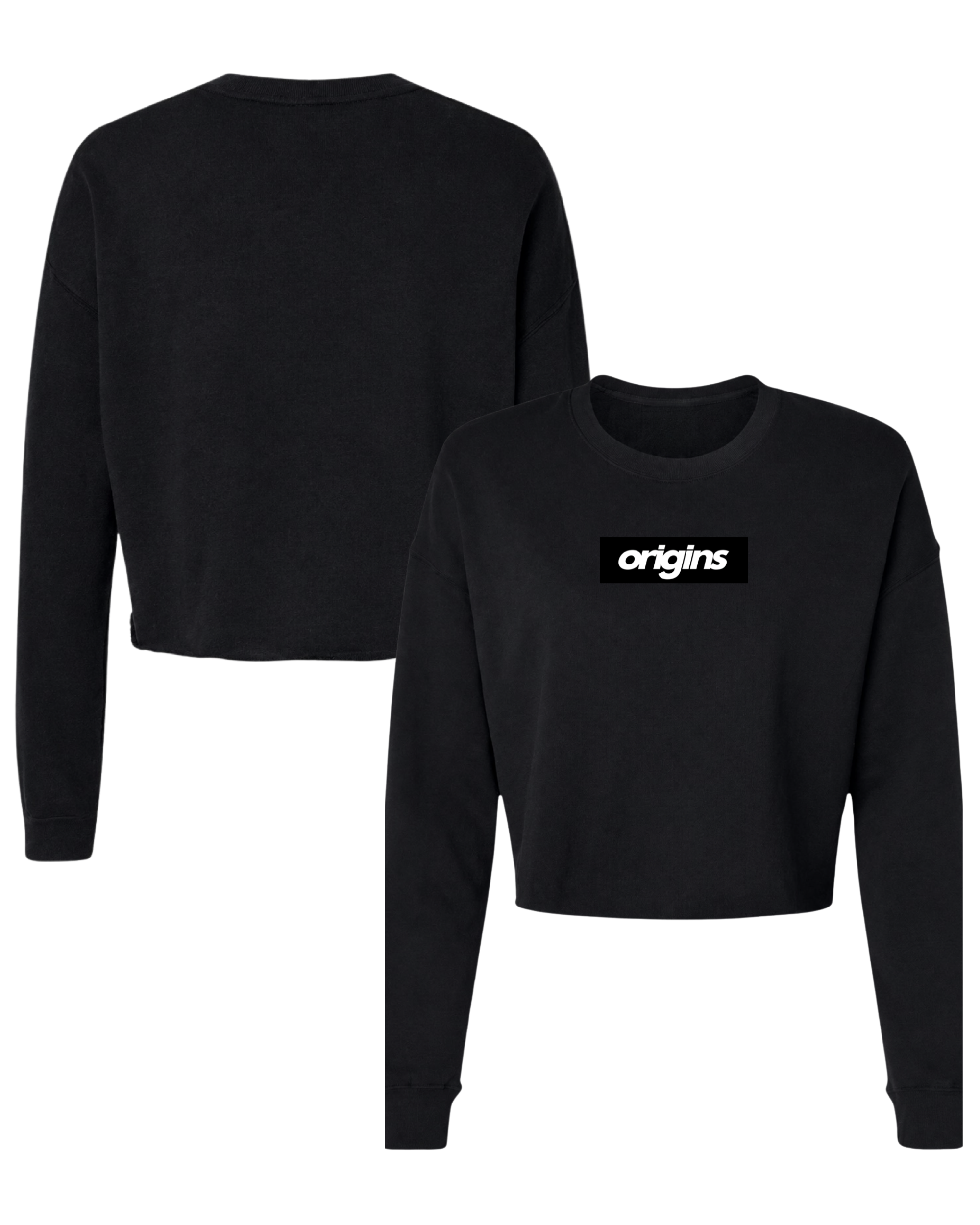 Origins Black Box Cropped Crewneck