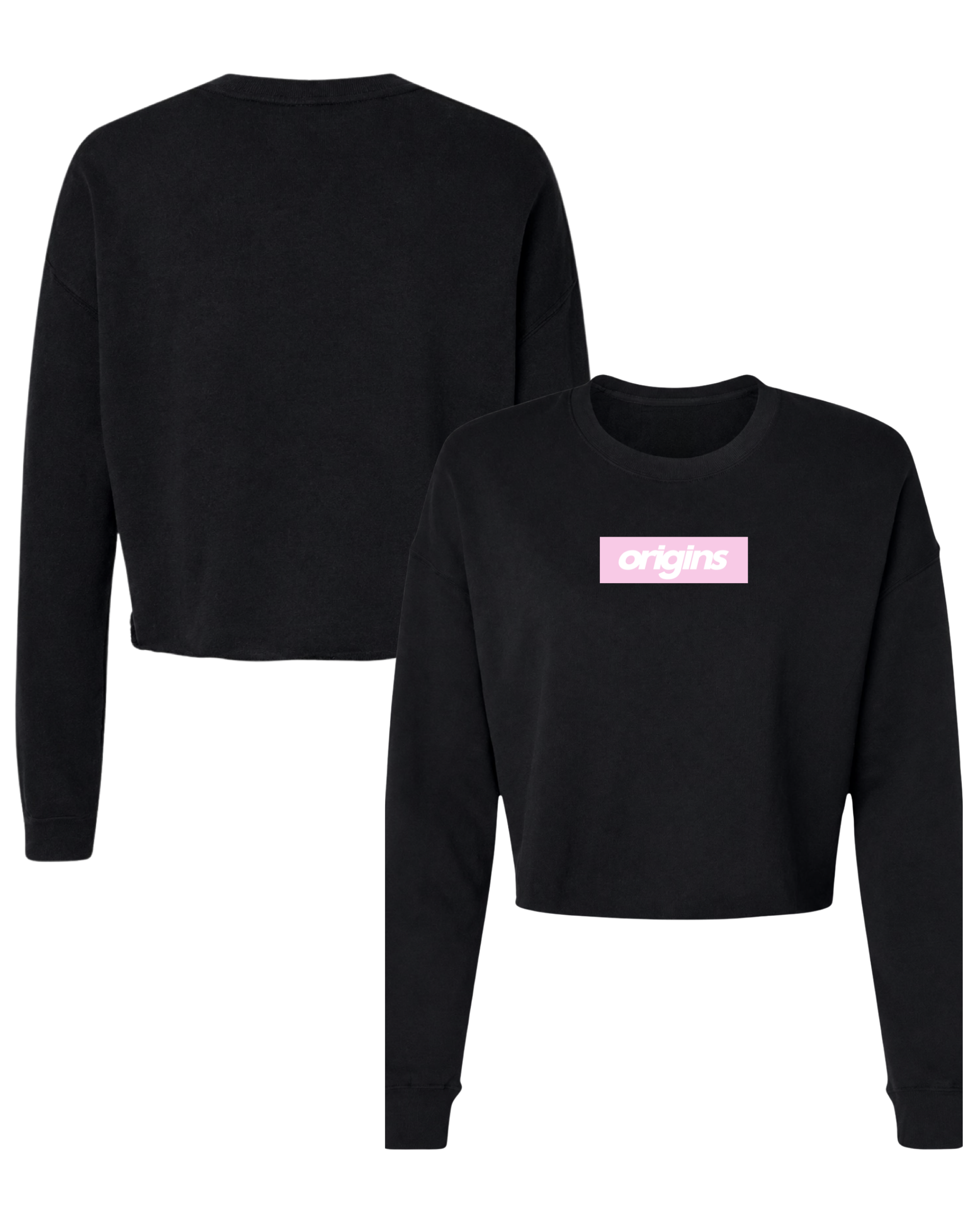 Origins Pink Box Cropped Crewneck