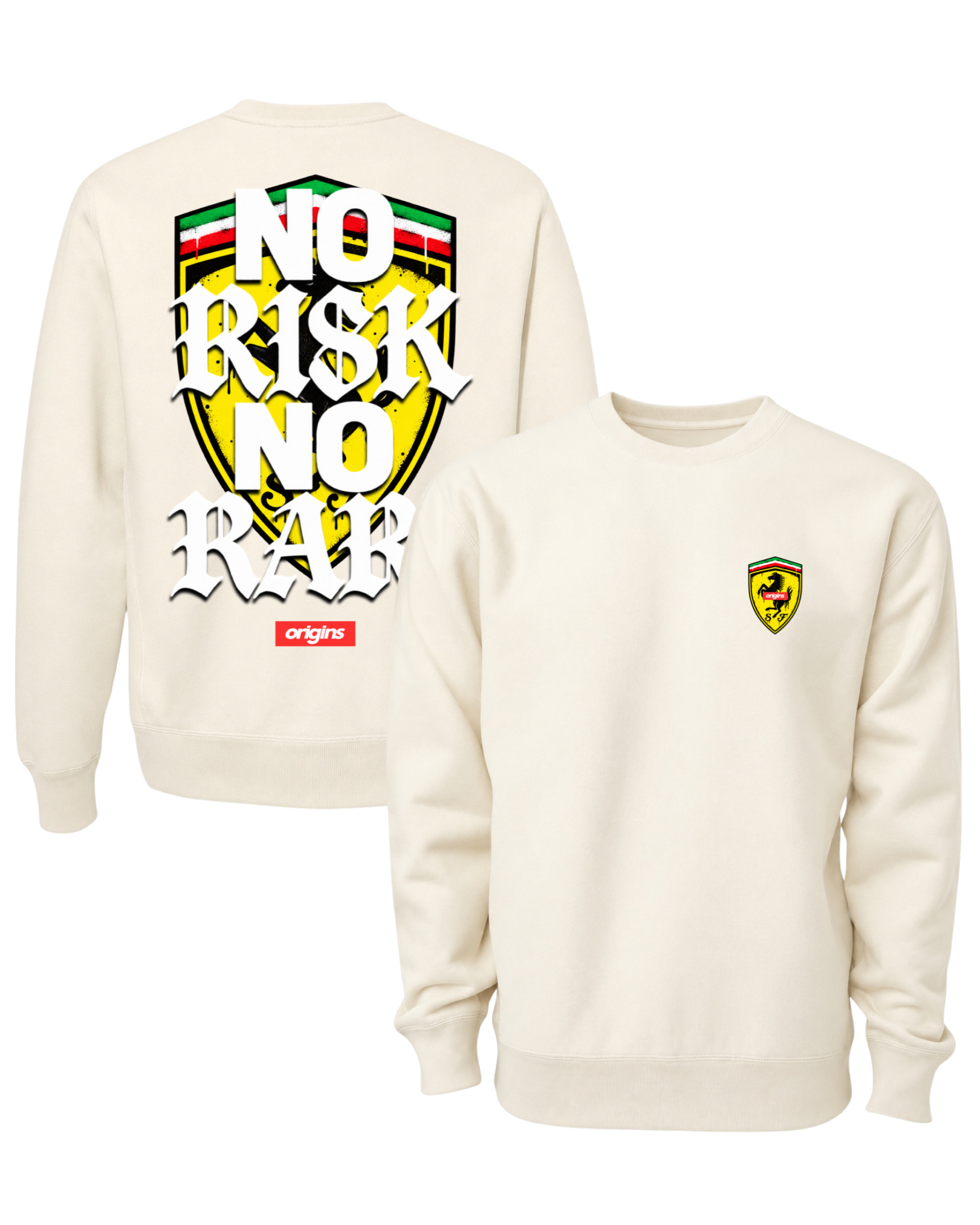 Origins No Risk No Rari Crewneck
