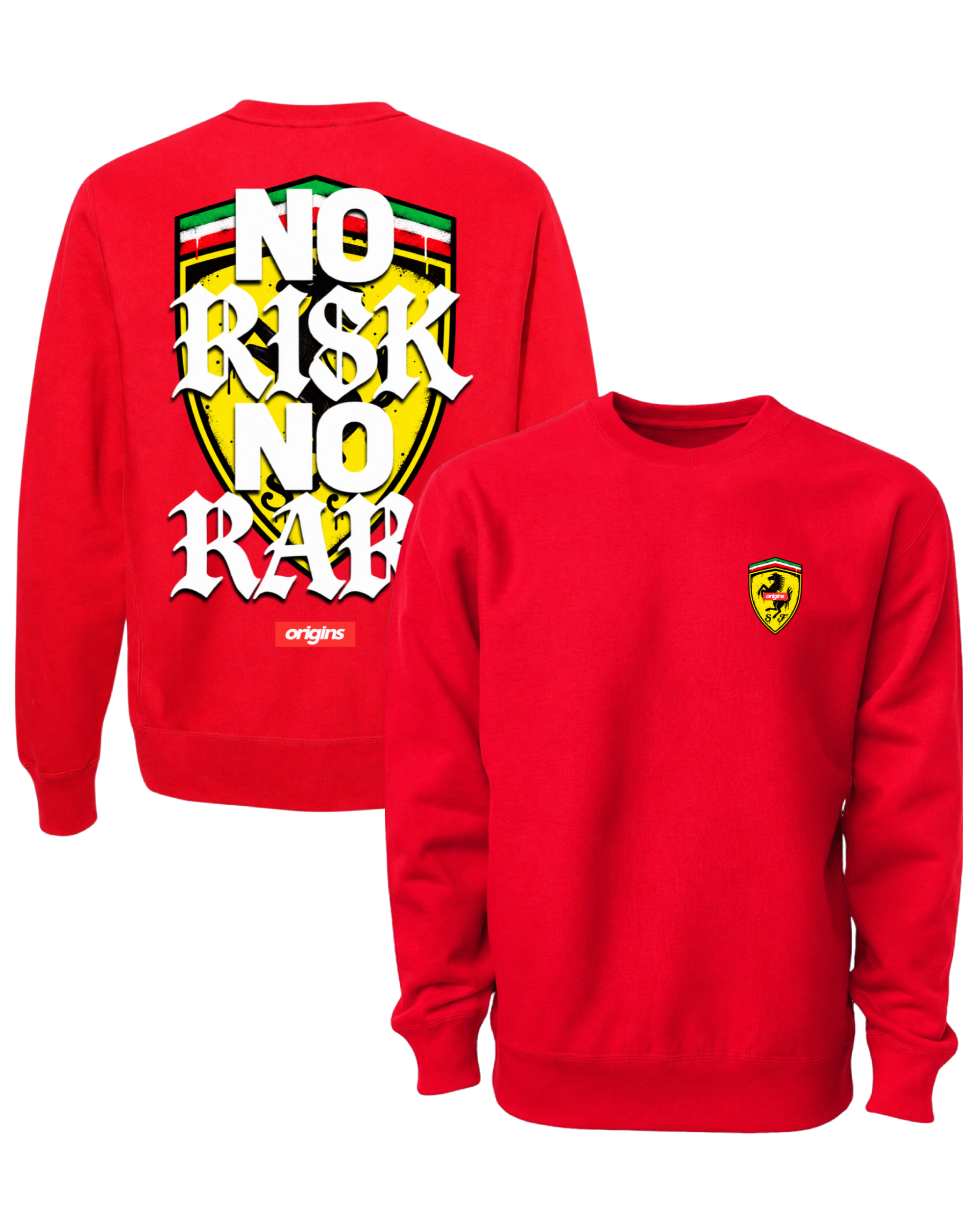 Origins No Risk No Rari Crewneck